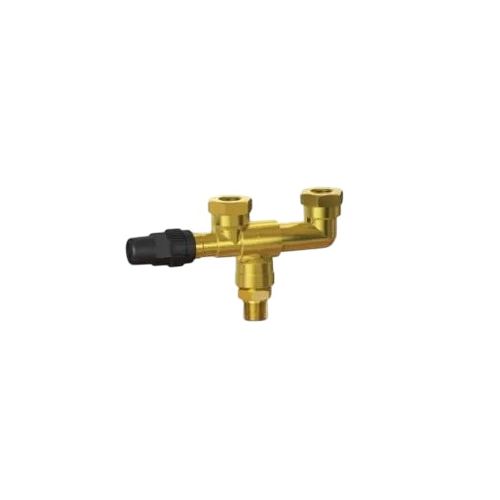 Henry Technologies 8021TH 3-Way Dual Shutoff Valve 1/2" FPT Steel Brass