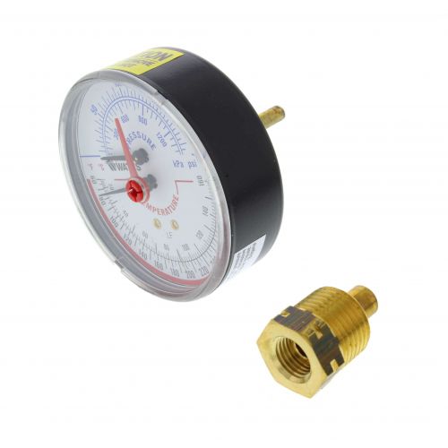 Watts 0121662 Combination Pressure & Temperature Gauge Center Back-Entry 0-200 PSI DPTG3-3