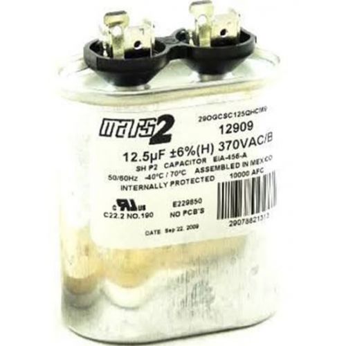 12.5Mfd 370V Oval Run Cap. For MARS -Part# 12909