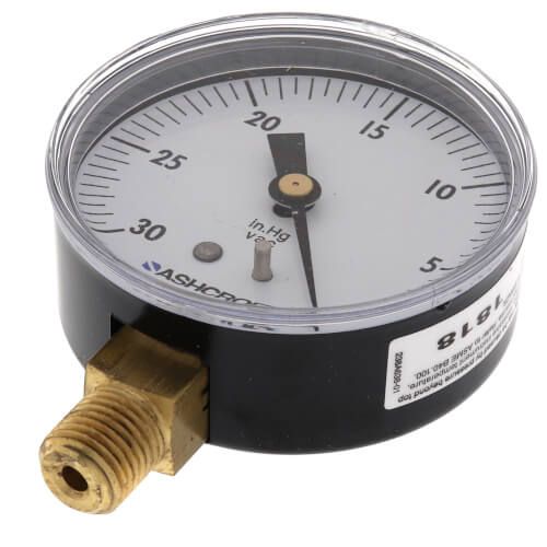 2.5" 0-30"Vac 1/4"Bottommnt For Ashcroft -Part# 25W1005H02L-VAC