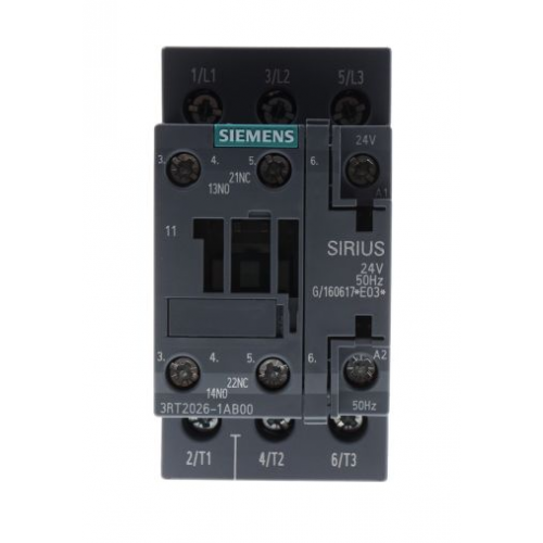 24V 25Amp 3P Contactor 1Nonc For Siemens Industrial Controls Part# 3Rt2026-1Ab00