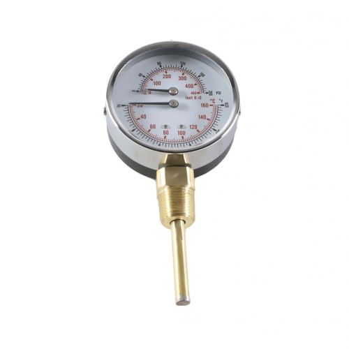 ENFM 4201R-3.25-2-70 Pressure Gauge 2" Probe 1/2" LO 0/200 PSI 70°F/320°F