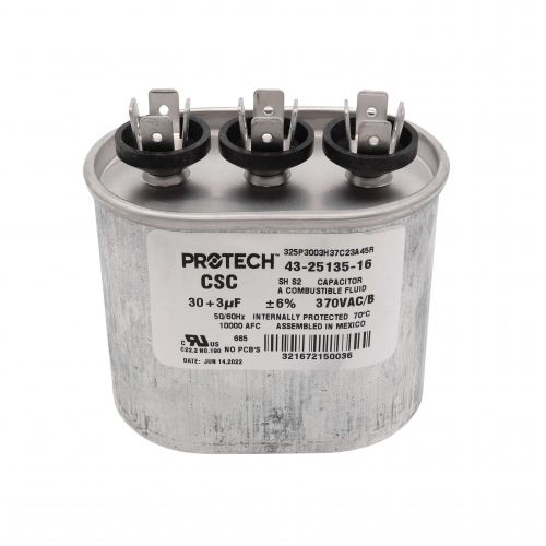 303Mfd 370V Oval Run Cap For Rheem-Ruud Part# 43-25135-16