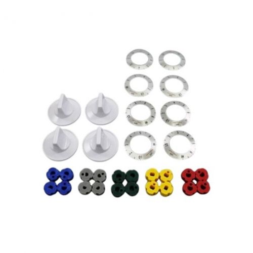 Knob Kit, 4Knobsw/Extras, Black