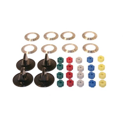 Knob Kit,4Knobsw/Extras,Black For Robertshaw -Part# 4590-764