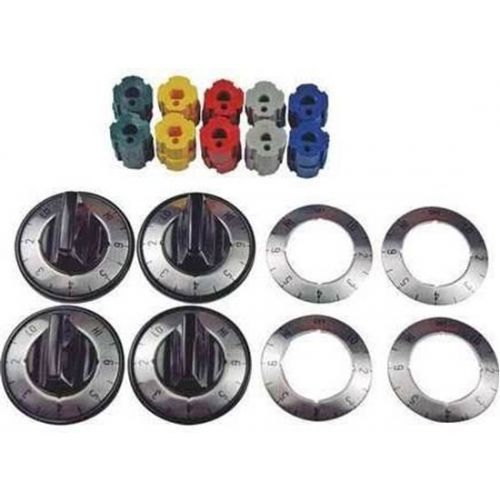 Knob Kit,4Knobsw/Extras,Black For Robertshaw -Part# 4590-764