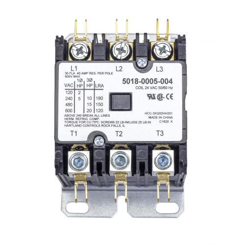 24V 3 Pole Contactor 40Amp For Marley Engineered Products Part# 5018-0005-004