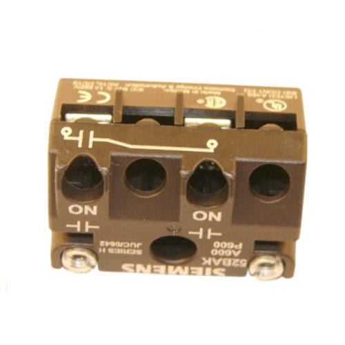No Contactor Block For Siemens Industrial Controls Part# 52Bak