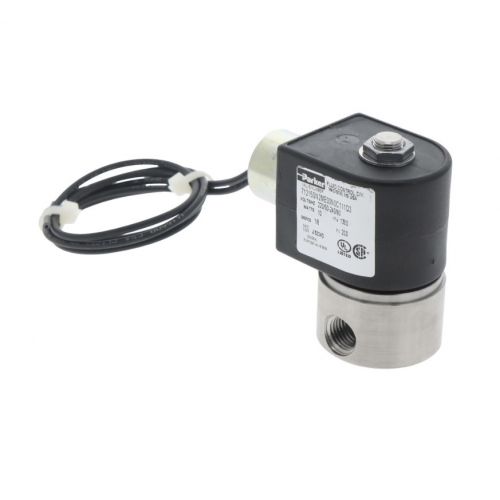 Parker Fluid Control 71215SN2ME00N0C111 1/4" 2-Way NC Solenoid Valve SS 240/60AC
