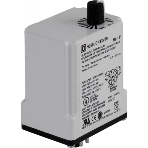 120V 10A Dpdt Time Delay Relay For Schneider Electric (Square D) -Part# 9050JCK12V20