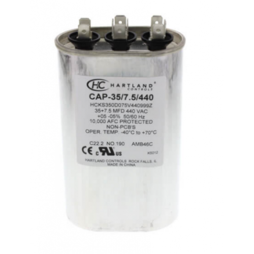 Hartland Controls CAP-35/7.5/440 35/7.5Mfd 370/440V Ovl Run Cap