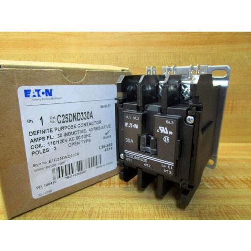 460V 30A 3Pole Contactor For Cutler Hammer-Eaton -Part# C25DND330C