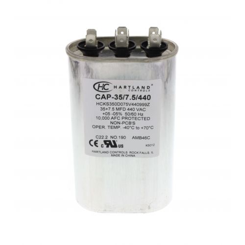 Hartland Controls CAP-35/7.5/440 35/7.5Mfd 370/440V Ovl Run Cap