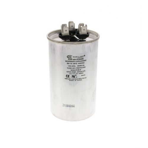 Hartland Controls CAP-55/10/440R 55/10Mfd 370/440V Rnd Run Cap