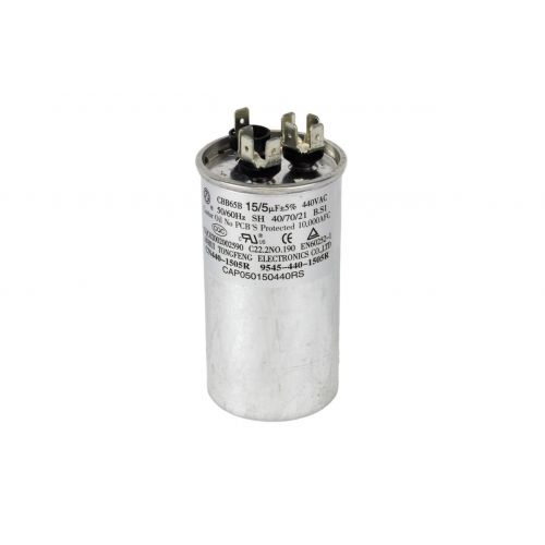 155Mfd 440V Dual Round Cap For Amana-Goodman Part# Cap050150440Rsp