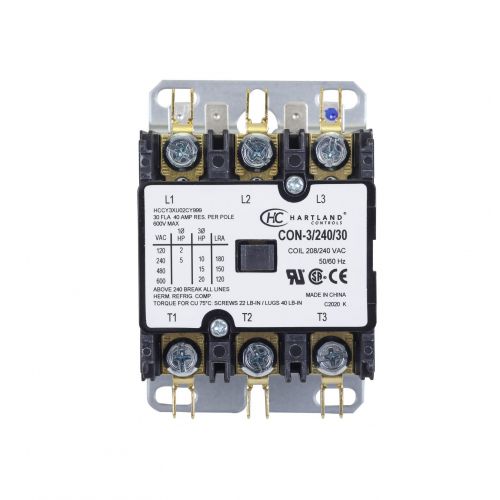 3P 240V 30A Contactor For Hartland Controls -Part# CON-3/240/30