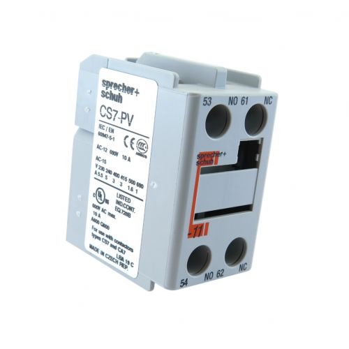Sprecher + Schuh CS7-PV-11 1-N/O 1-N/C Front Mount Auxiliary Contact 690V