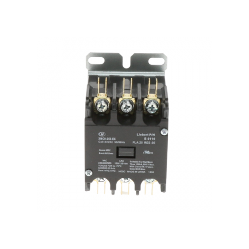 Liebert E-0110S 3-Pole Contactor Coil 25/30 AMP 24V 