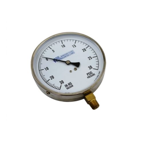 Weksler EA14J 4-1/2" Dial Pressure Gauge 30" HG -30 PSI 1/4" NPT