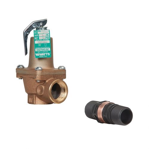 Watts F121465 3/4" Lead Free Boiler Pressure Relief Valve 50 PSI LF174A