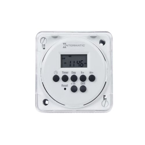 Intermatic FM1D20E-LV 1-Channel Timer Flush Mount 24H/7 Day W/20 Programs