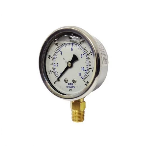 Kodiak Controls KC201L25400 2.5" Liquid-Filled Gauge 1/4" Lower Mount 400 PSI