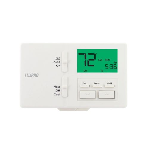 Luxpro Thermostat P711-010 Dual Powered Digital Programmable/Non Programmable Conventional 24V/MV