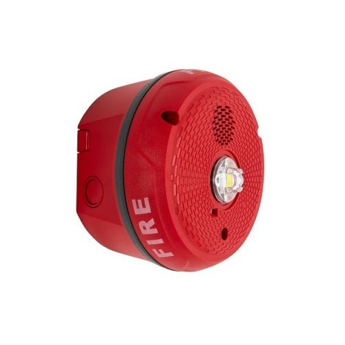 System Sensor PC2RKLED Outdoor Ceiling-Mounted Horn Strobe Red L-Series