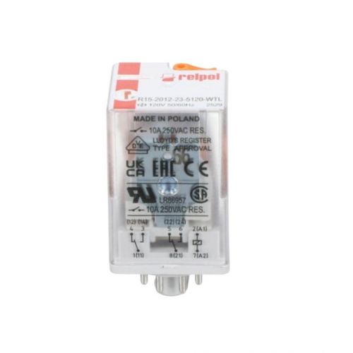 Sprecher + Schuh R15-2012-235120WTL 8-Pin LED Relay DPDT 10A 120VAC