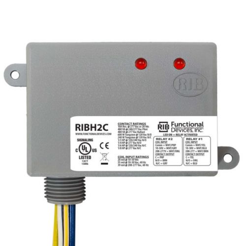 2 Spdt 208-277V 10Amp Pilot R. For Functional Devices -Part# RIBH2C