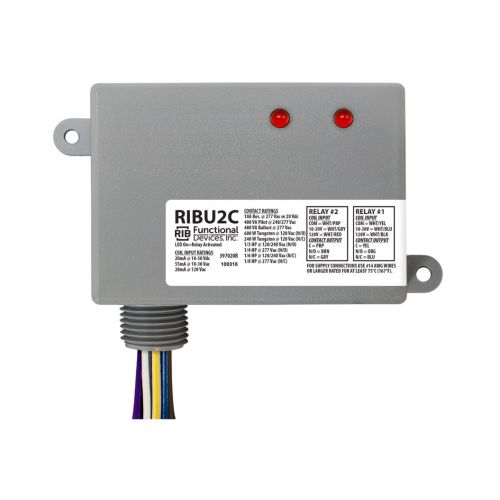10-30Vac/Dc;120V 10A 2Spdt Rly For Functional Devices -Part# RIBU2C