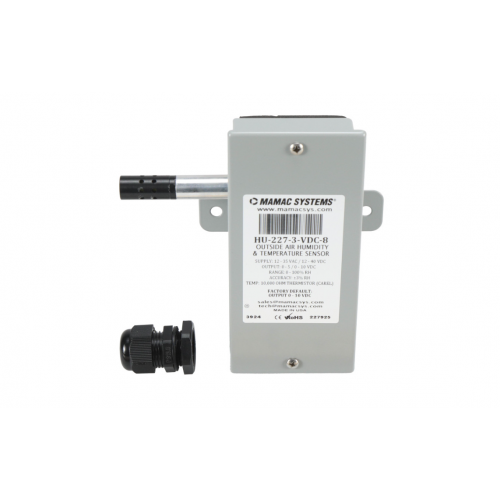 MAMAC Systems HU-227-3-VDC-8 Temperature Sensor: 3% RH Accuracy, 10K Ohm