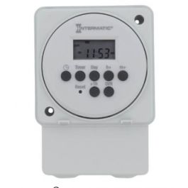 Intermatic FM1D20A-AV 24-Hour/7-Day Electronic Time Switch Module, 120-277V, 15A, SPDT, Surface/DIN Rail Mount