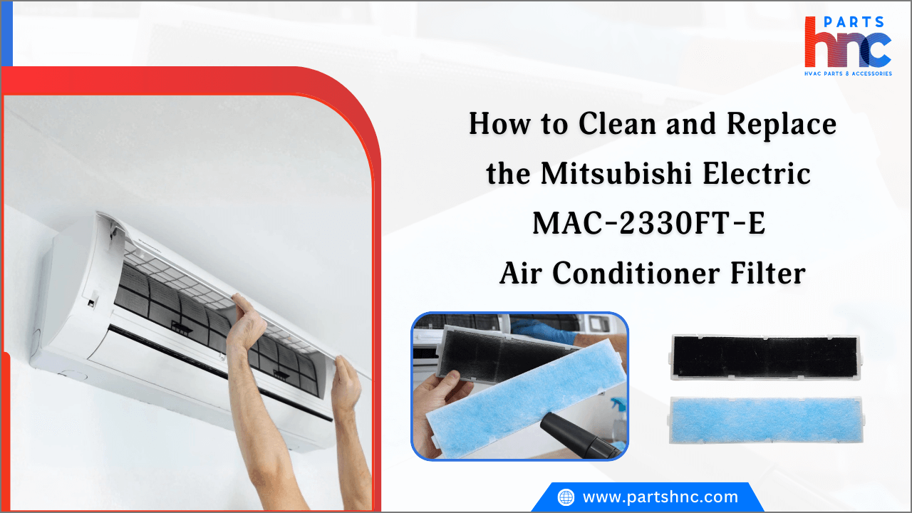 How to Clean and Replace the Mitsubishi Electric MAC-2330FT-E Air Conditioner Filter-PartsHnC